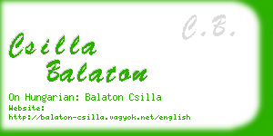 csilla balaton business card